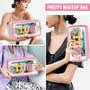 izuzta - Bolsas de maquillaje de chenilla, con cierre, transparente,