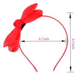 HoveBeaty Bow Hairband Soft Elastic Lace Bowknot Headband for Women and Girls, Perfect Hair Accessories for Party and Cosplay (Pink)