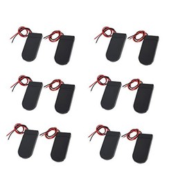 Saim 2 x CR2032 Cell Plastic Battery Holder 6V Output with Wire Lead On/Off Switch 12 Pcs