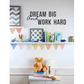 Decor Dream Big and Work Hard wall decor / Home decor / Art Decal words