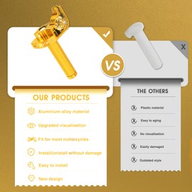 ZSDTRP Universal 7/8" 22mm Motorcycle Throttle Assembly Twists Grip CNC Aluminum with Throttle Cable and Handlebar Grip for Dirt Bike Motorcycle Accessories (StyleB-Gold)