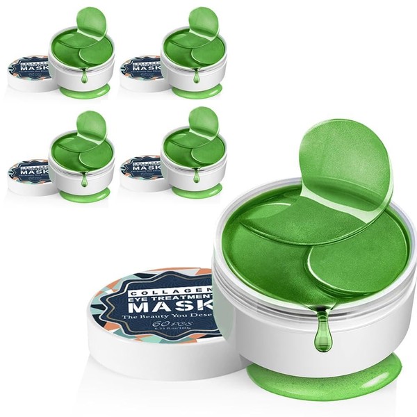 Under Eye Patches with Green Tea and Collagen, 60 Pieces,