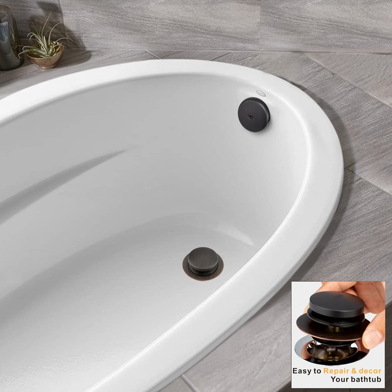 Artiwell Bronze Universal Tub Drain Tip Toe Tub Conversion Kit
