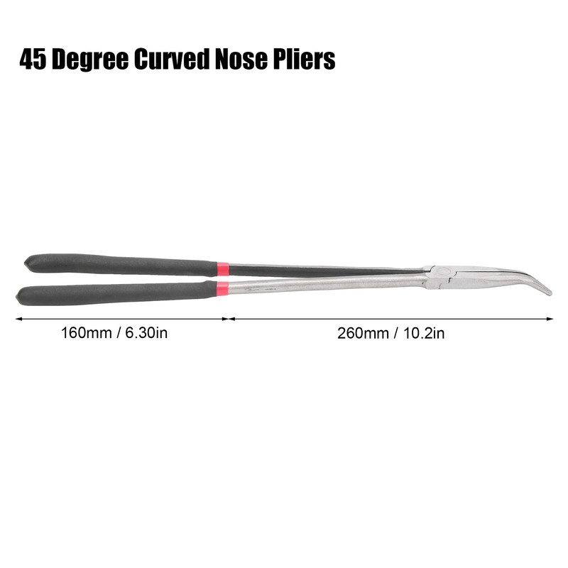 45 Degree Curved Nose Pliers with Long Handle Steel Pliers