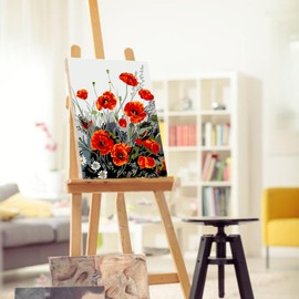 Adult Paint by Number Kits on Canvas, DIY Paint by Number for Adults Beginner with Frame, Great Gift and Wall Home Decor, Dancing Flower 12x16inch