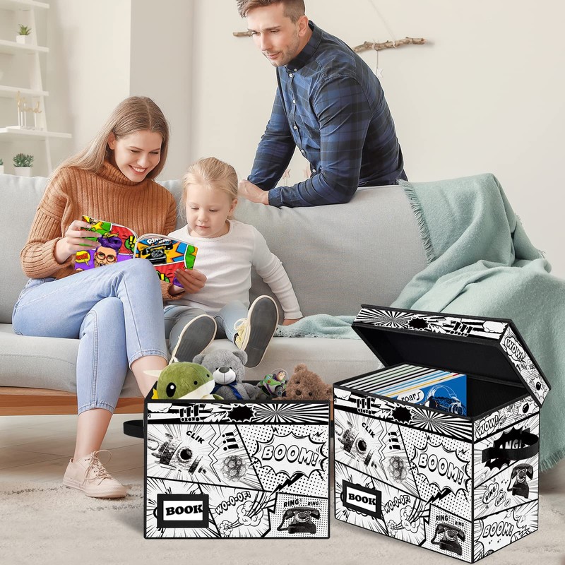 YNSZAS Collection Comic Book Storage Boxes, Protector Organizer 15.8" X