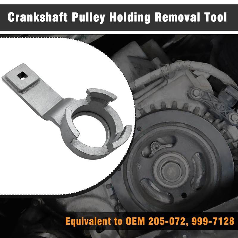 BOVIEER Crankshaft Pulley Holder Tool Compatible with Volvo Ford 1.8
