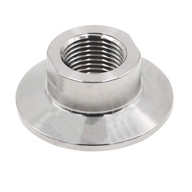 HFS(R) 1.5" Tri Clamp to 3/4" NPT Female FNPT Thread Sanitary Pipe Fitting Stainless Steel 304 (1.5"TC-3/4"FNPT)