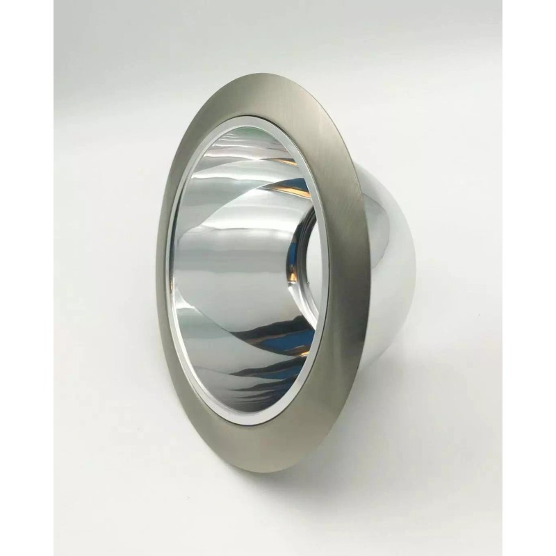ECO lighting 5 Inch Chrome Reflector, Satin Nickel Ring Recessed