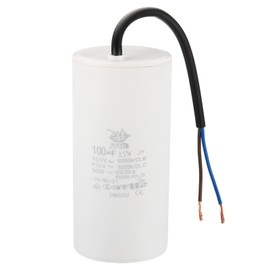 PATIKIL CBB60 100uf Running Capacitor,1Pcs AC 450V 2 Wires 50/60Hz Cylinder 123x59mm for Water Pumps, Washing Machines Motor Start