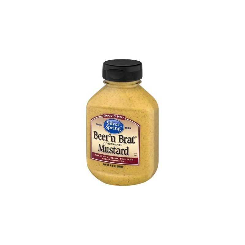 Silver Spring Beer'n Brat Mustard, 9.5 OZ (Pack of 6)