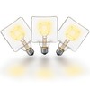 Festive Living LED Cube Light, Unique Edison Bulb with Square