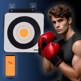 PEARL Sports Wall Punch Bag: Wall Punch Bag, App for iOS and Android, Bluetooth, Impact Force Measurement (Punch Bag Filled Punch Bag Filled with Wall Bracket, Boxing Gloves)