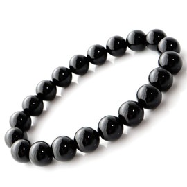 Morion Bracelet 10mm Tibetan Maurion Natural Quartz Identification Genuine, Stone