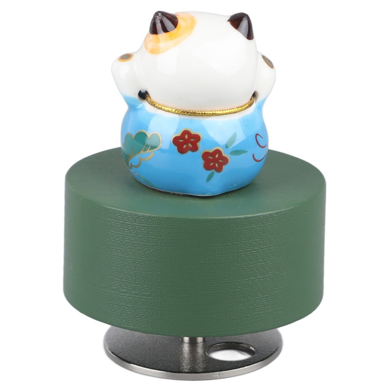 Music Box Round Shape Fortune Cat Style Pleasing Melody Exquisite