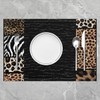 Snake Skin Placemats Leopard Zebra African Wildlife Print Place Mats