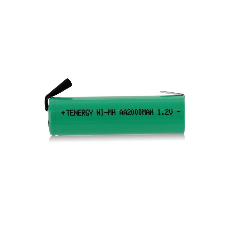 Tenergy AA 1.2V NiMH 2000mAh Flat Top Rechargeable AA Batteries