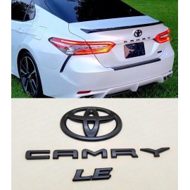 Toyota Matte Blackout Overlay Emblem Badge Kit fit TOYOTA 2018-2024 Camry LE GEN OEM