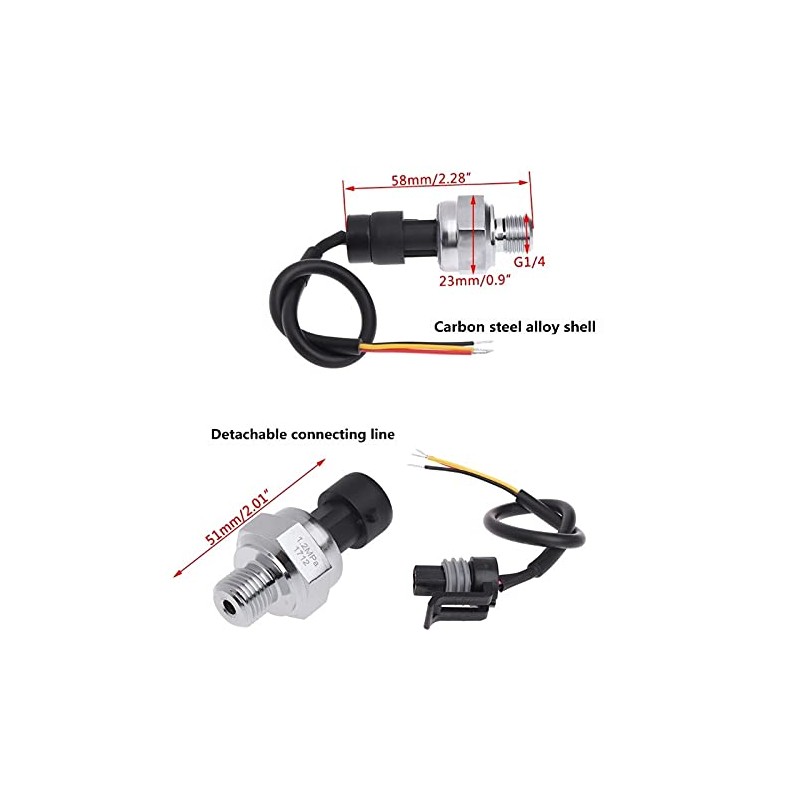 TECNOIOT 1pc Pressure Sensor Transmitter DC 5V G1 / 4