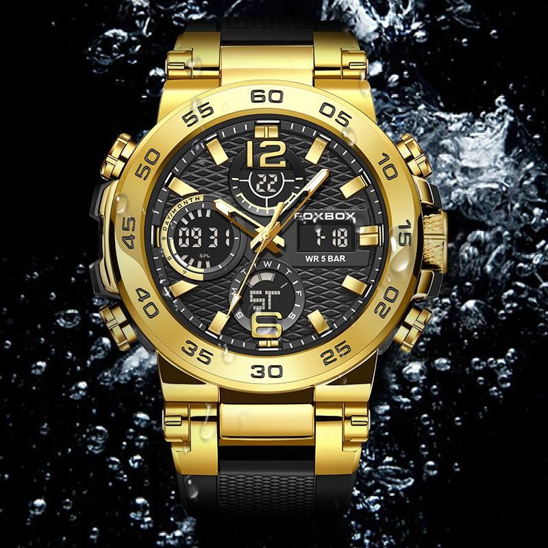 LIGE FOXBOX Men's Fashion Sport Watch with Waterproof Calendar Springtok