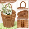 2Pcs Hanging Woven Storage Basket for Onion Ginger Garlic -