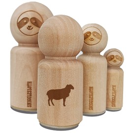Solid Sheep Farm Animal Rubber Stamp for Stamping Crafting Planners - 1 Inch Medium