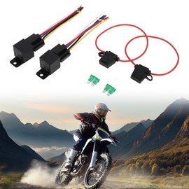 HOPESPANNER 5 Pins 12V 40A Auto Relay with Plastic Hanging Hole with Harness Sockets Waterproof Car Relay 1 Set