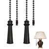 AYNKH 2 Pcs Black Retro Pull Cord Handle, Lighthouse-Shaped Cord