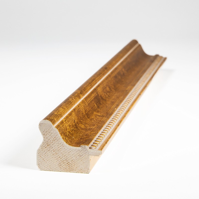 ArtToFrames 16x16 inch Antique Gold with Beaded Detailing Wood Picture