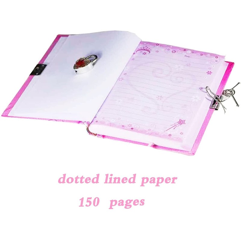DUDUBUY Sweet Kitty Secret Diary with Lock 7" Journal Notebook