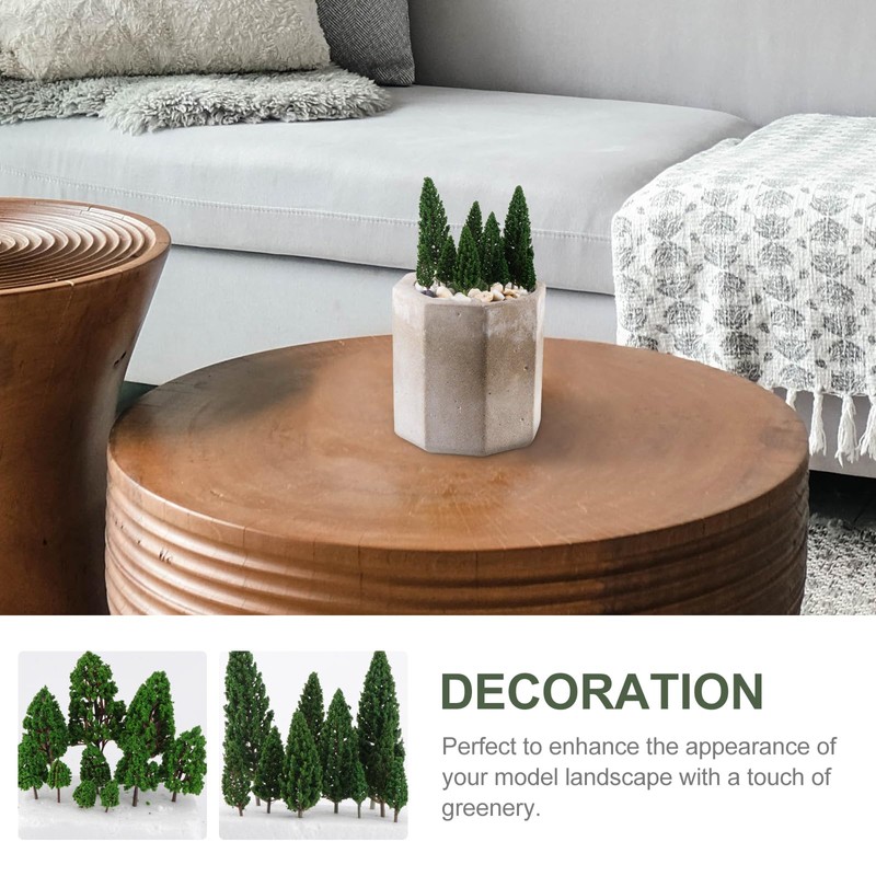 NUOLUX 22pcs Green Mini Tree Set Scenery Architectural Landscape Model