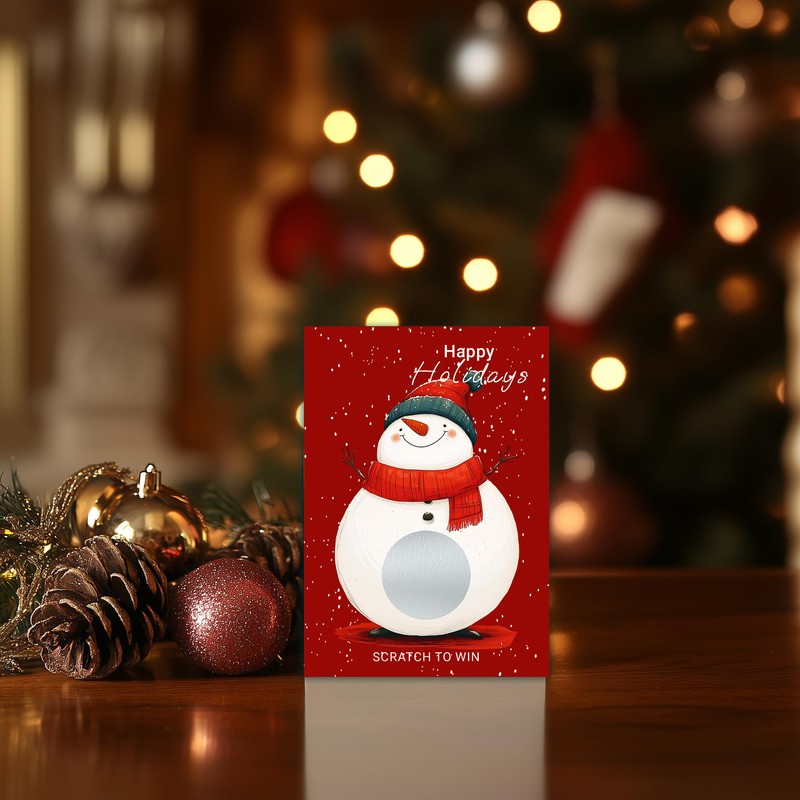 Vusnud 120 Pcs Christmas Scratch Off Cards - Holiday Lottery