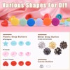 Wokape 280 Sets Plastic T5 Snaps Buttons and 40 Sets
