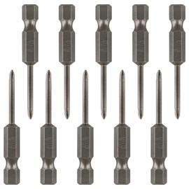 LDEXIN 10Pcs Phillips Screwdriver Bits 1/4 Inch Hex Shank S2 Steel Magnetic Phillips Bits, 3.0mm Dia. PH1, 2 Inch Length