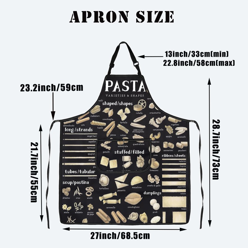 PLITI Pasta Chef Apron Italian Pasta Lovers Gift Spaghetti Gift