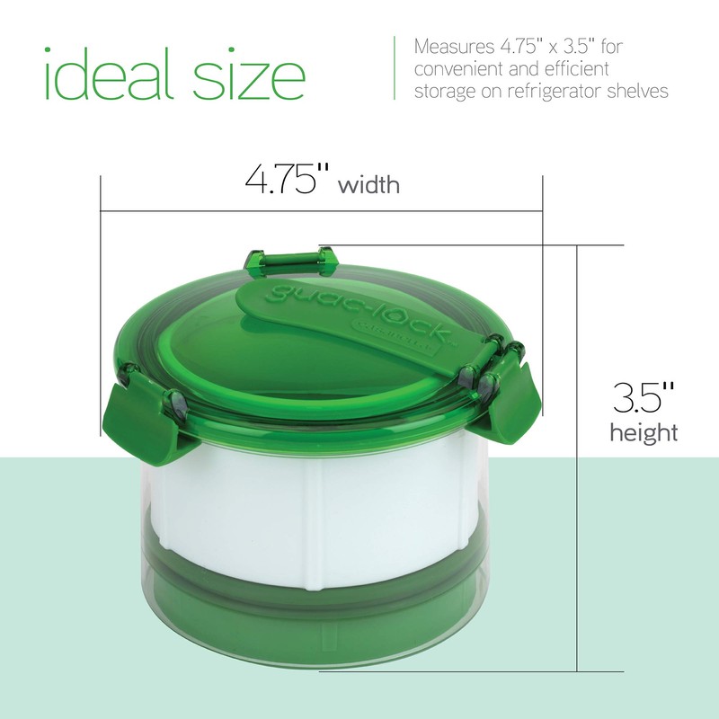 Casabella Guac-Lock Container, Green/White, Model Number: 53362