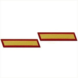 Vanguard MARINE CORPS SERVICE STRIPE: MALE - GOLD EMBROIDERED ON RED, SET OF 1
