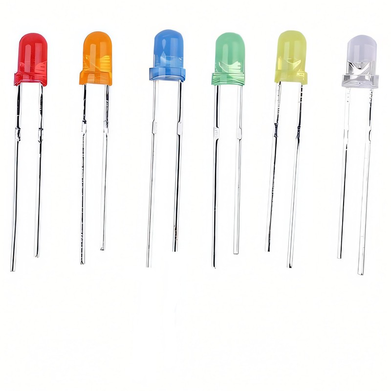 waves 0.1 inch (3 mm) Cannonball Shape LED 6 Colors,