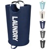 Maxsilan 125L X-Large Laundry Basket, Freestanding Tall Clothes Hamper, Collapsible
