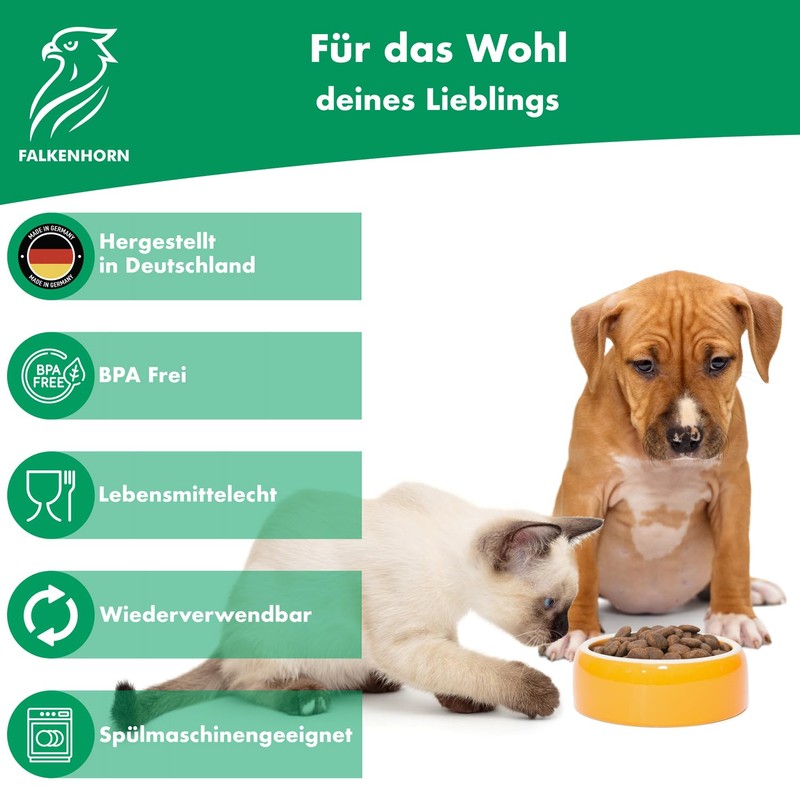 Falkenhorn Dosendeckel für Tierfutter – 5 Stück für 800g Hundefutter