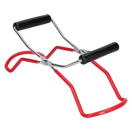 Canning Jar Lifter, Canning Supplies Stainless Steel Jar Gripping Pliers Canning Tongs with Grip Handle for Home Kitchen (Red)