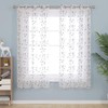 Deconovo Transparent Curtains, Set of 2 Embroidered Curtains, White, 175x140