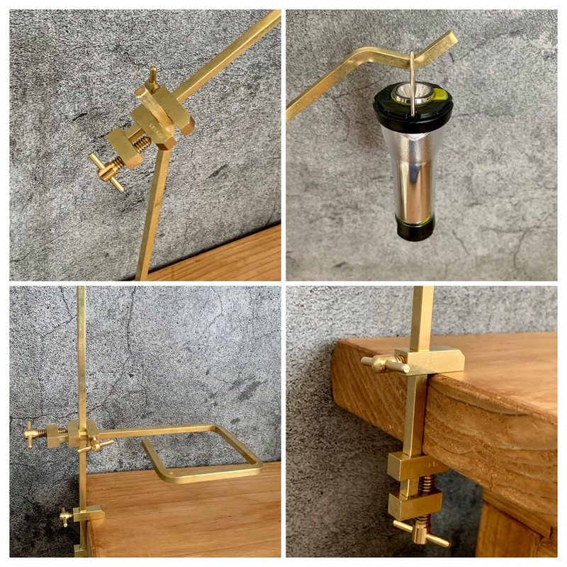 KALUGII Kalugi Transformation 4 Hengen Zai Brass Lantern Stand, Tabletop,