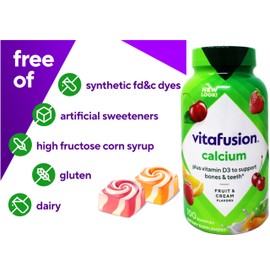 Vitafusion Calcium Adult Gummy Vitamins, 100 Gummy Vitamins