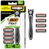 BIC Hybrid 4 Flex Men's Disposable Razor, 1 Handle, 4