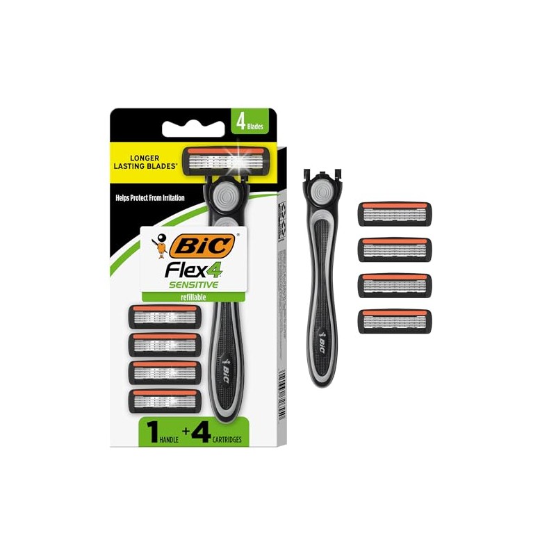 BIC Hybrid 4 Flex Men's Disposable Razor, 1 Handle, 4