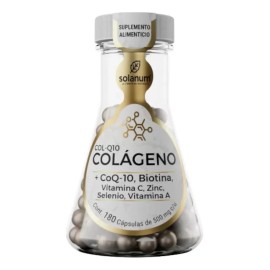 Solanum Colágeno Perlacaps Col-q10 + Biotina 180 Cápsulas