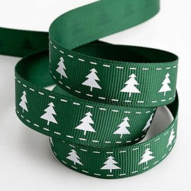 Italian Options Christmas Tree Ribbon 16mm x 5m Green