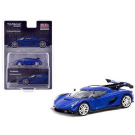 1:64 Scale Diecast Model Car Compatible with Koenigsegg Jesko Attack Blue Metallic Limited Edition by Tarmac T64G-TL052-BL