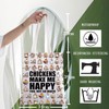 WZMPA Chicken Tote Bag Chicken Lover Gift Chickens Make Me